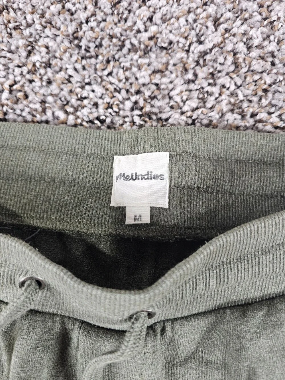 MeUndies Mens Sz M Jogger Style Pajama pants Solid Olive Green